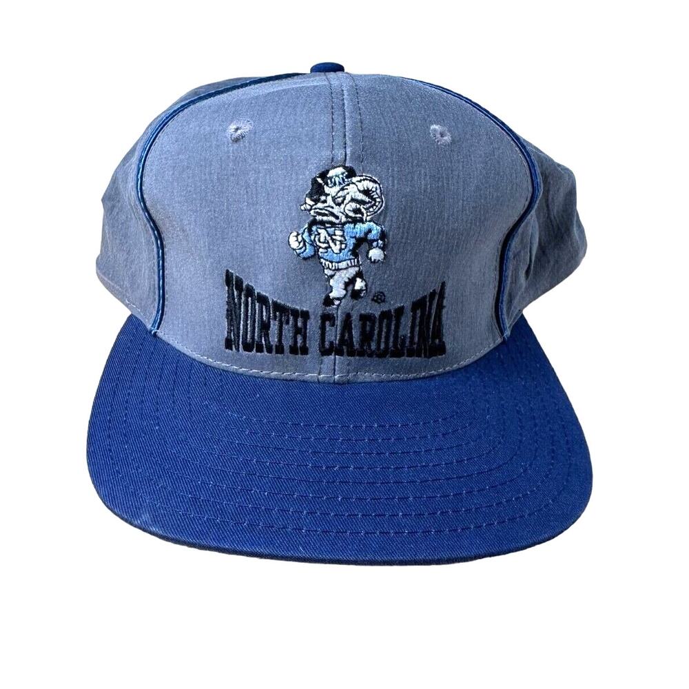 Vtg North Carolina Tar Heels Snapback Hat Front Row UNC NCAA College Cap